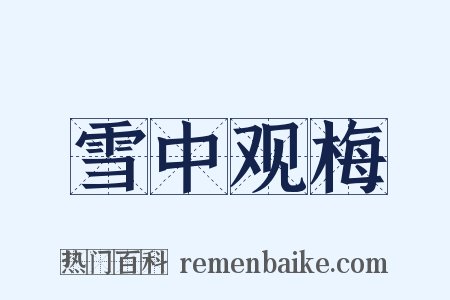 雪中观梅是什么意思的图片